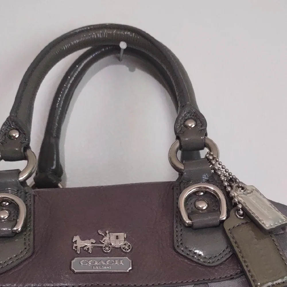 Coach Gray and Black Satchel - Picture 10 of 16